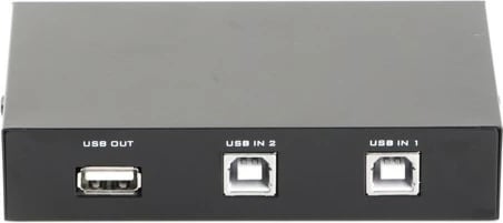 Switch USB për printer 2-nga-1, Gembird DSU-21, 2x USB Type-B në 1x USB Type-A, e zezë