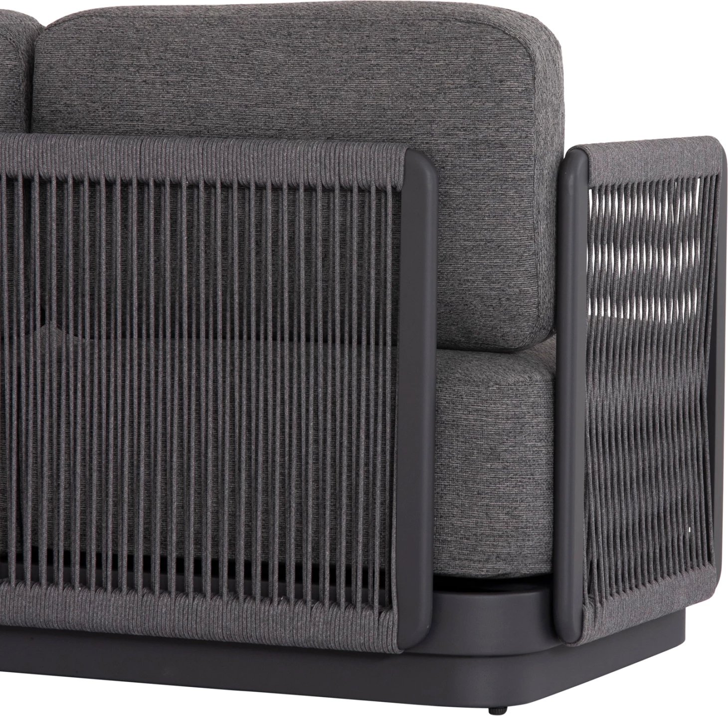 Set këndi për jashtë, 3 pjesë, seria ELYSIA, alumin i hirtë i errët, litar, material tekstili, CD6187.01