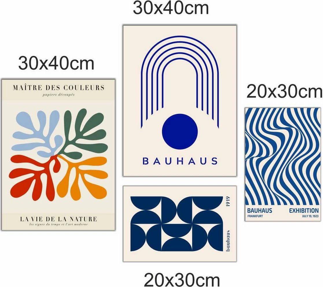 Pikturë dekorative MDF (4 copë), Wallity, Mdf - 00135