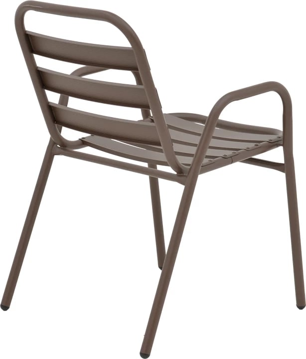 Karrige Sussie, metalike, ngjyrë kafe, me shufra alumini, 45x62x76cm