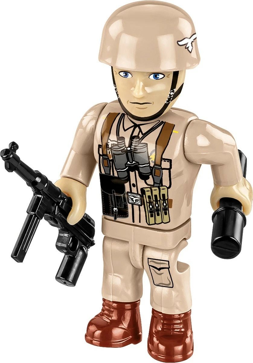 Set blloqesh ndërtimi, Cobi, COBI-2598 Sd.Kfz.124 Wespe 1:28, 860 pjesë, Executive Edition, me figura, kamuflazh jeshil-rërë