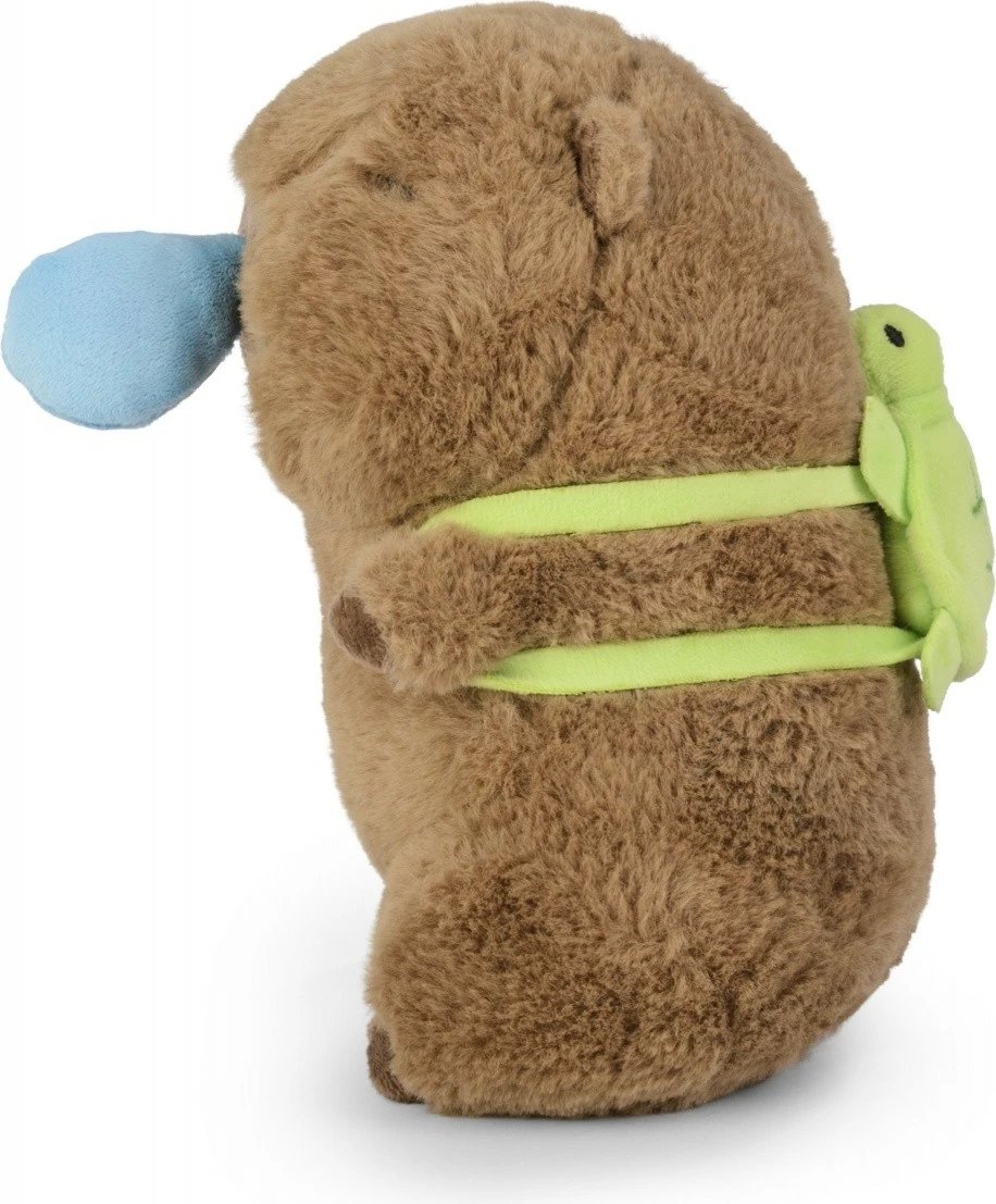 Lodër pelushi kapibara Daffi M-608, 23 cm, kafe/azur/e gjelbër
