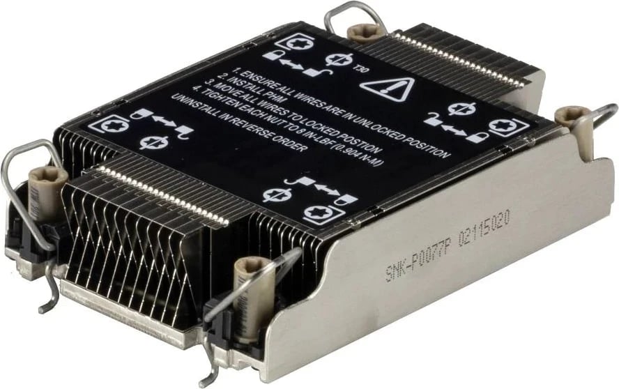 Sistemi i ftohjes për kompjuter Supermicro SNK-P0077P, Heatsink/Radiator për Procesor, Ngjyrë e zezë dhe çelik inox