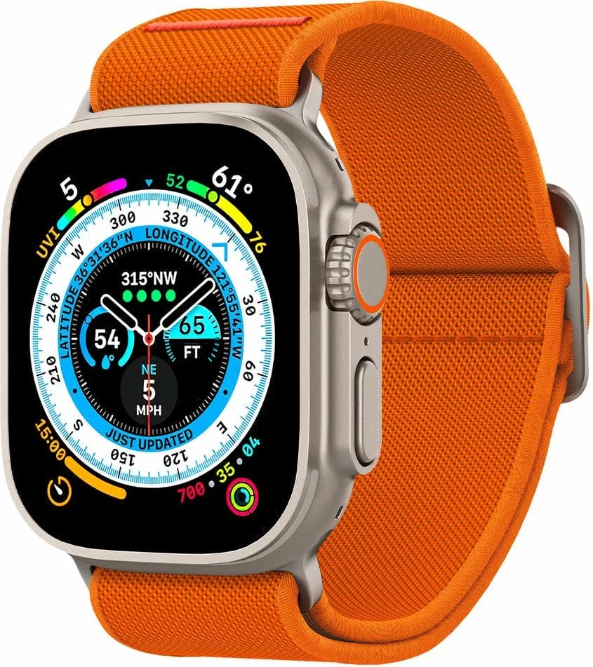 Rrip Spigen Fit Lite Ultra për Apple Watch 4/5/6/7/8/SE/Ultra, 42/44/45/49 mm, Portokalli