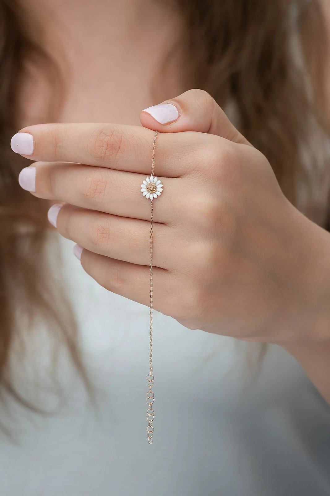 Byzylyk argjendi Jumeon, ngjyrë rozë e artë, TRDYL759