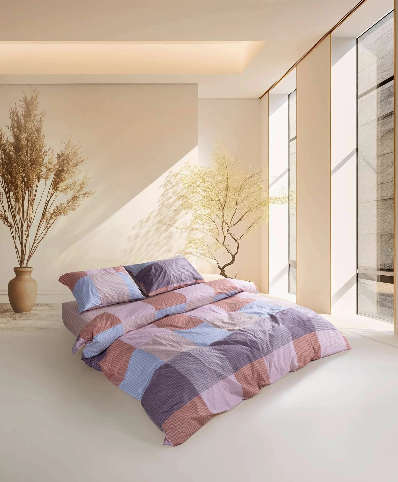 Set mbulesë për jorgan dopio, ngjyrë blu, vjollcë, portokalli, rozë, L'Essentiel Linge de Maison, Roan