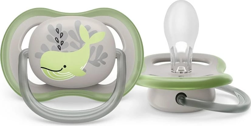 cicë qetësuese AVENT Ultra Air 6-18m, silikon, BPA-free, me kuti sterilizimi, jeshile, 1 copë