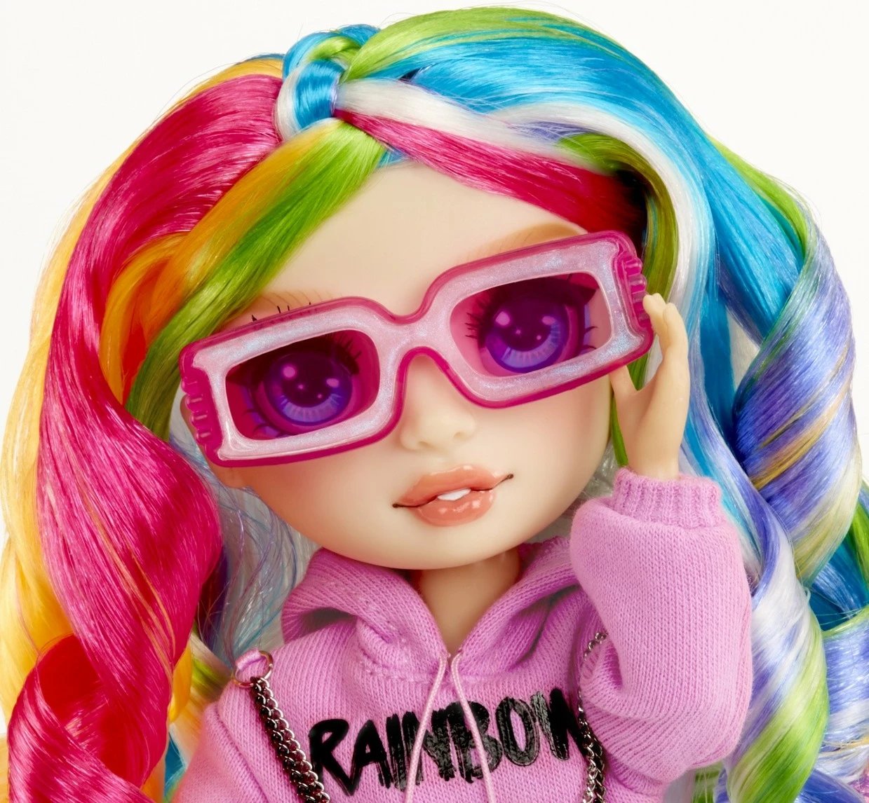 Kukull Rainbow High Creative Crystals Amaya me aksesorë personalizues, shumëngjyrëshe