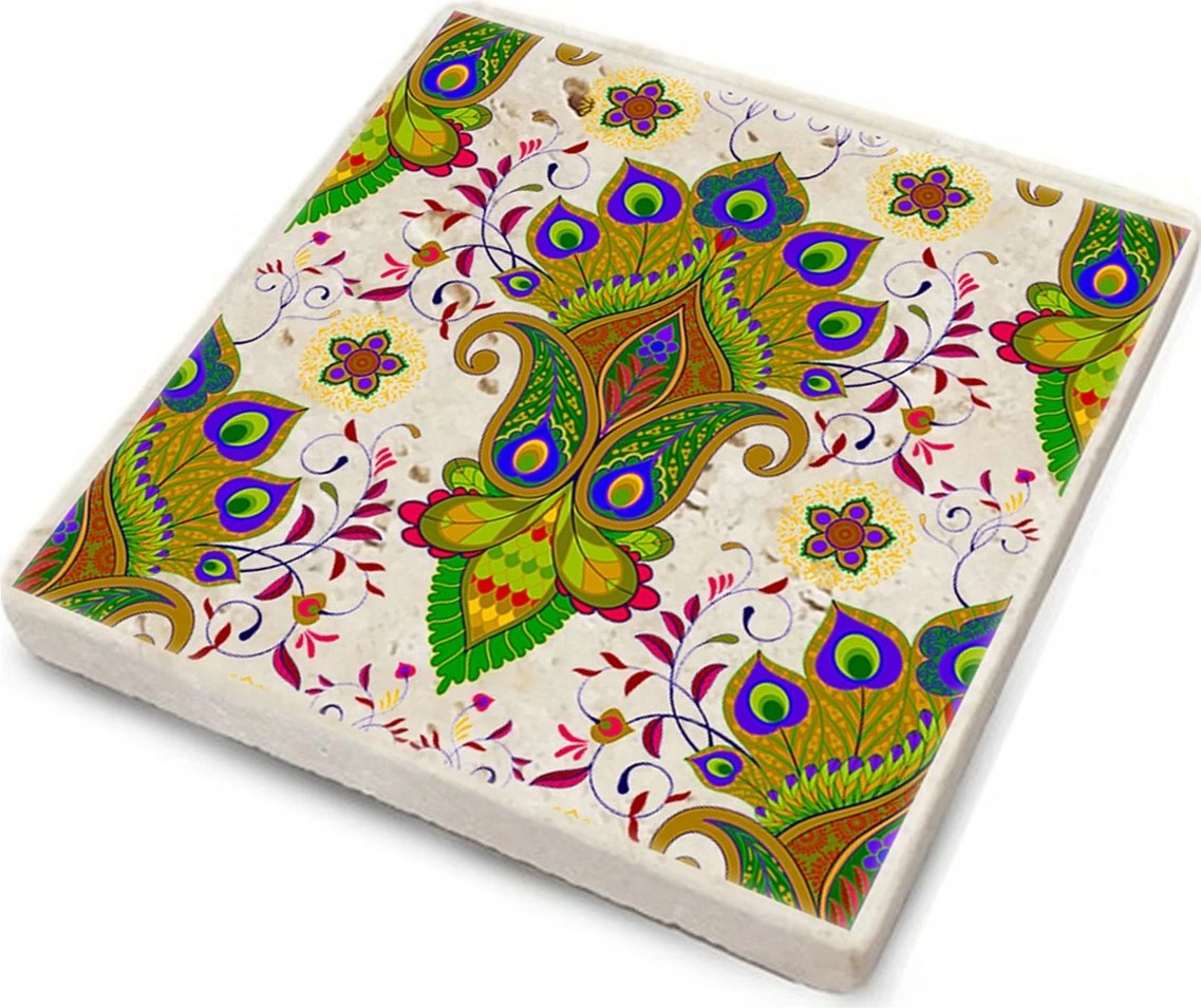 Set 4 copë mbajtëse gotash prej guri natyral, Hermia, TAB34158005655