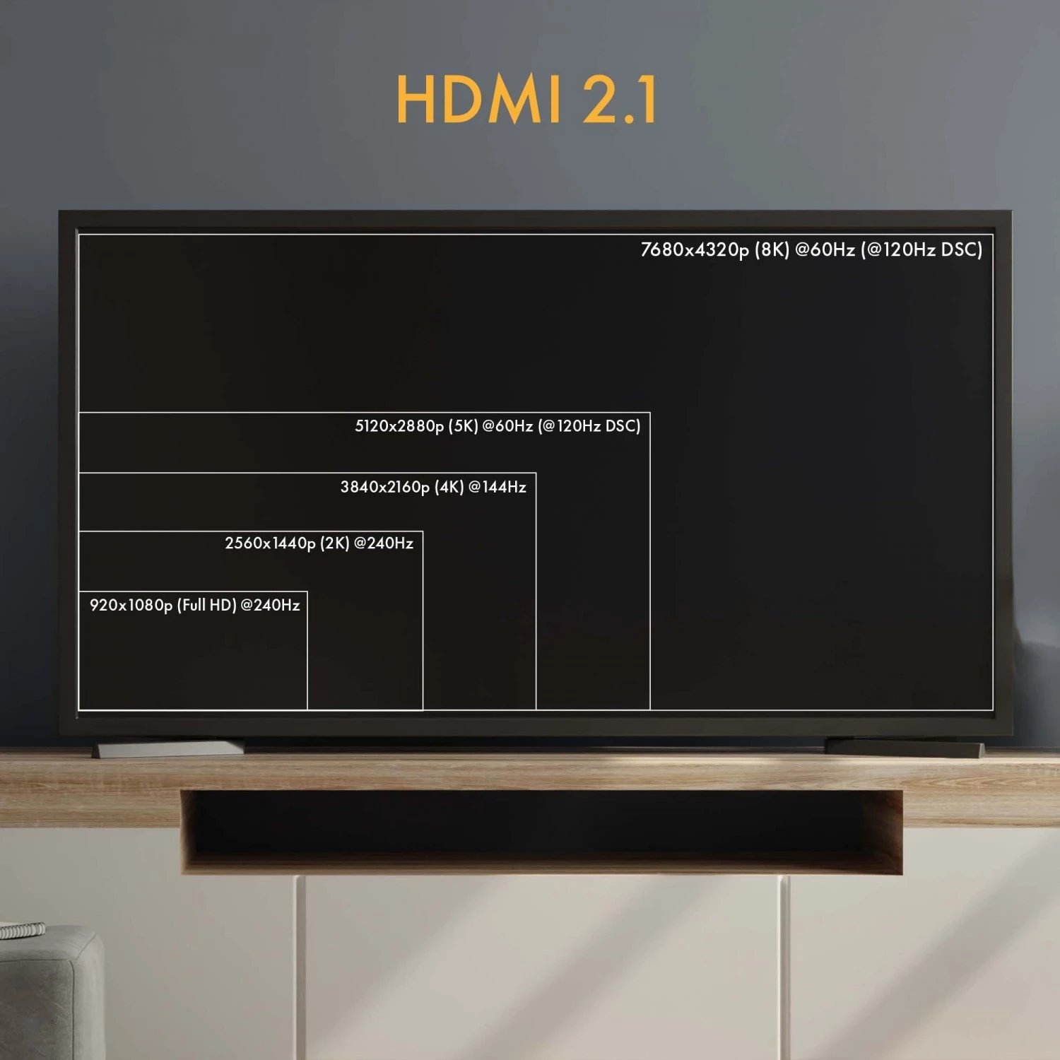 Kabëll HDMI Claroc 2.1 AOC 8K 10m