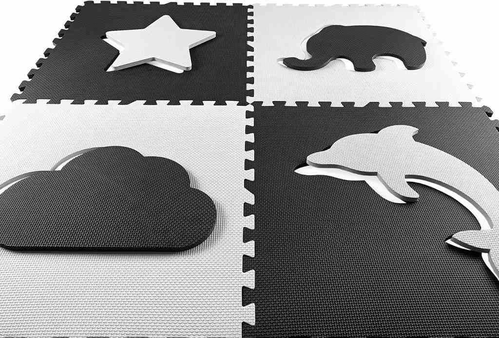 Tapet puzzle prej shkumës, Milly Mally Jolly 2x2, 148.5 x 148.5 cm, trashësi 1.2 cm, 24 copë, gri