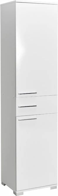 Dollap me sirtarë, ngjyrë e bardhë me shkëlqim, 45x40x188cm