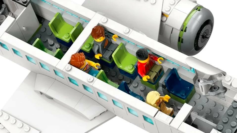 Set blloqe LEGO City 60367 Passenger Airplane, 913 pjesë, i bardhë/blu