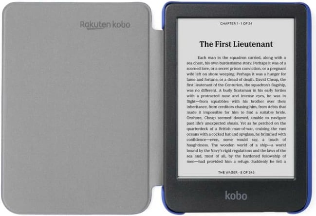 Mbështjellës SleepCover për e-lexues, Kobo Clara Basic N365-AC-BL-O-PU (N365ACBLOPU) 195x125x20 mm blu kobalt