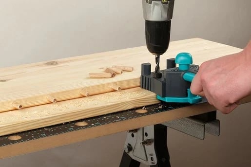 Dowelmaster Wolfcraft, 4640000, për bashkime druri, E zezë