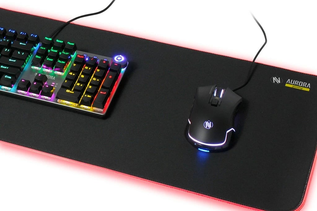 Mauspad iBOX IMPG5 Aurora, RGB, i zi