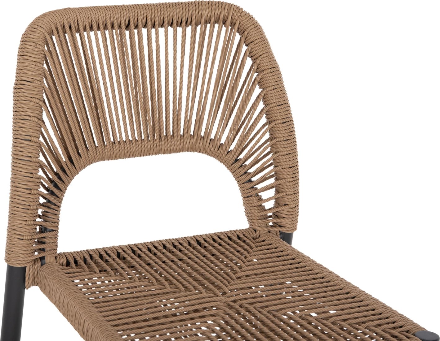 Karrige për bar, lartësi mesatare, FH5920.02, gri e errët, alumin me ratan sintetik, bezhë, 46x58x95 cm