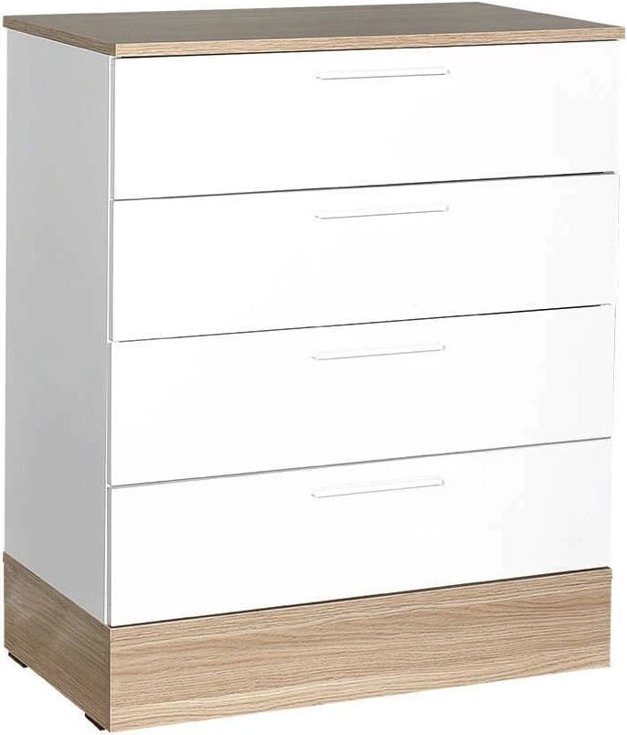 Komodë Hanah Home, Sfn-840-Mb-1, ngjyrë lis dhe e bardhë, 5 sirtarë