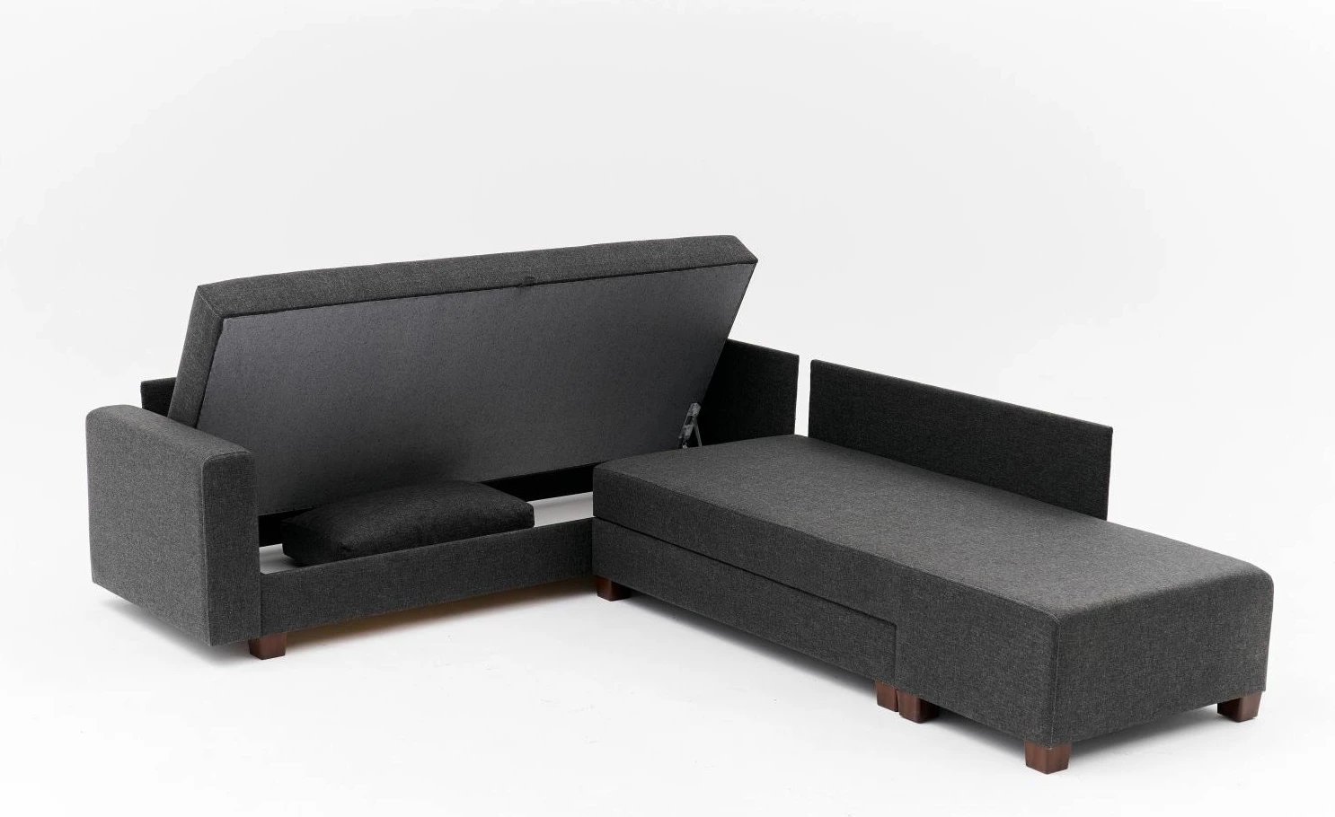 Kënd-sofë krevate Atelier del Sofa, këndi i djathtë, ngjyrë antracit