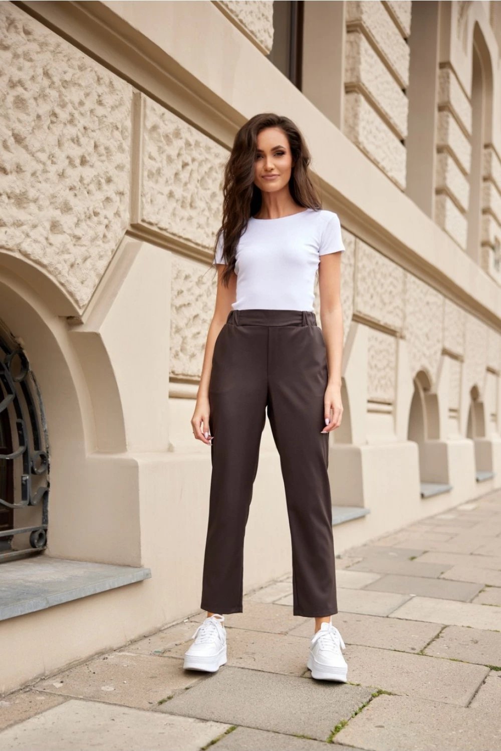 Pantallona femra Roco Fashion 185525, kafe