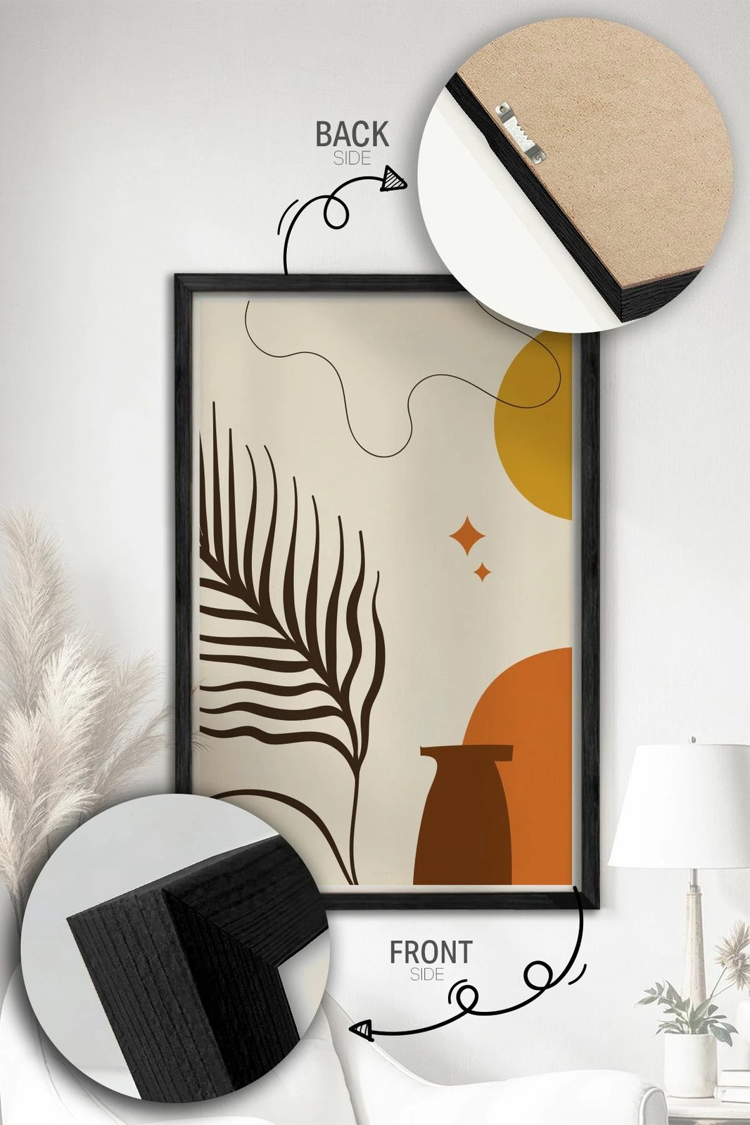 Pikturë dekorative me kornizë (3 copë), Wallity, Ersy3Syhcrv13