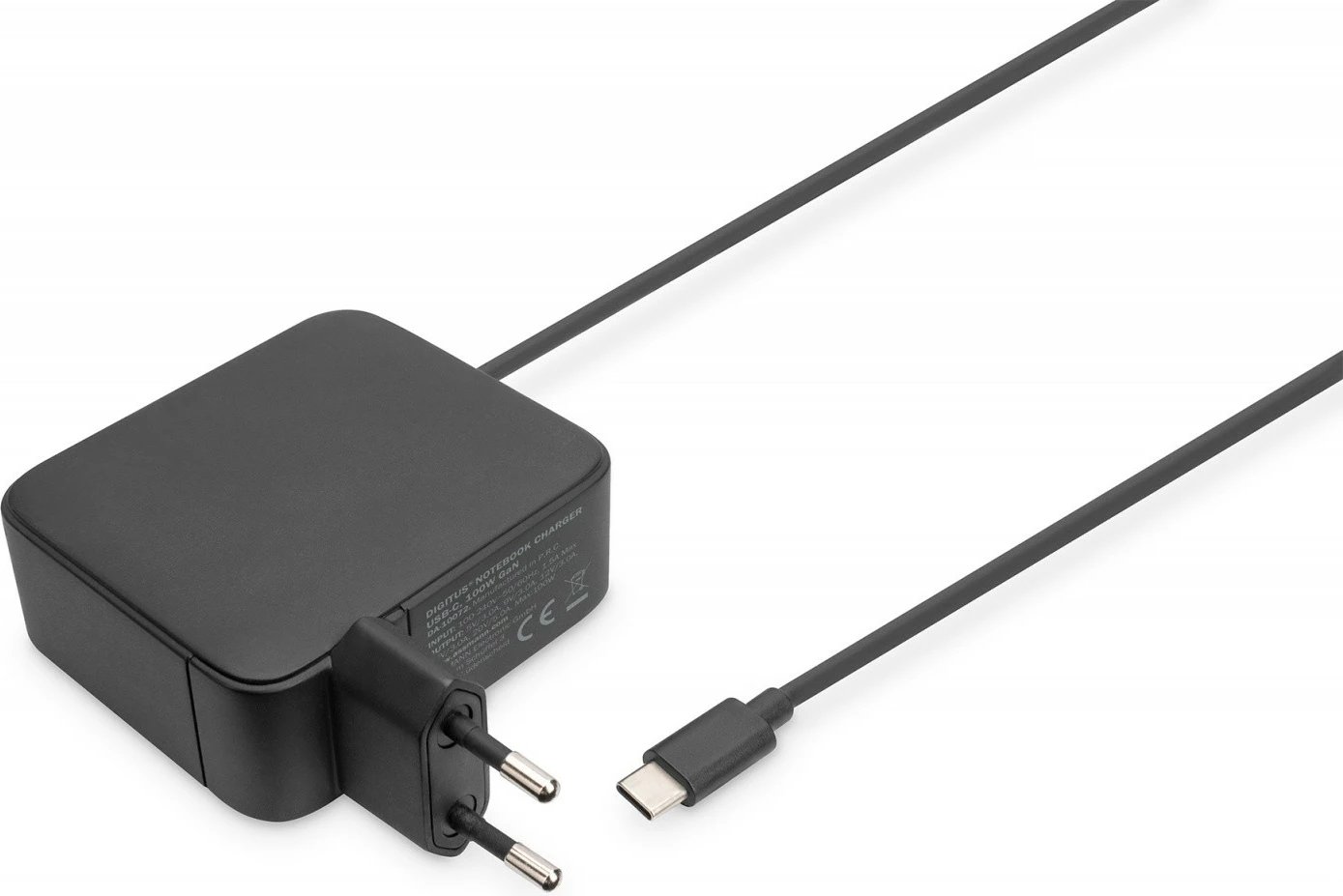 Karikues rrjeti Digitus DA-10072 me USB-C PD 3.0, 100W, GaN, 1.2m, zi