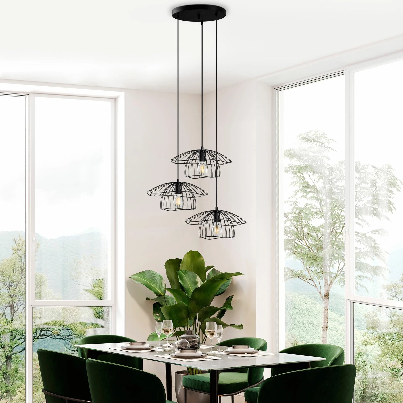 Llambë tavani Opviq, Mantar - 6500 - S - 1, metalike, e zezë