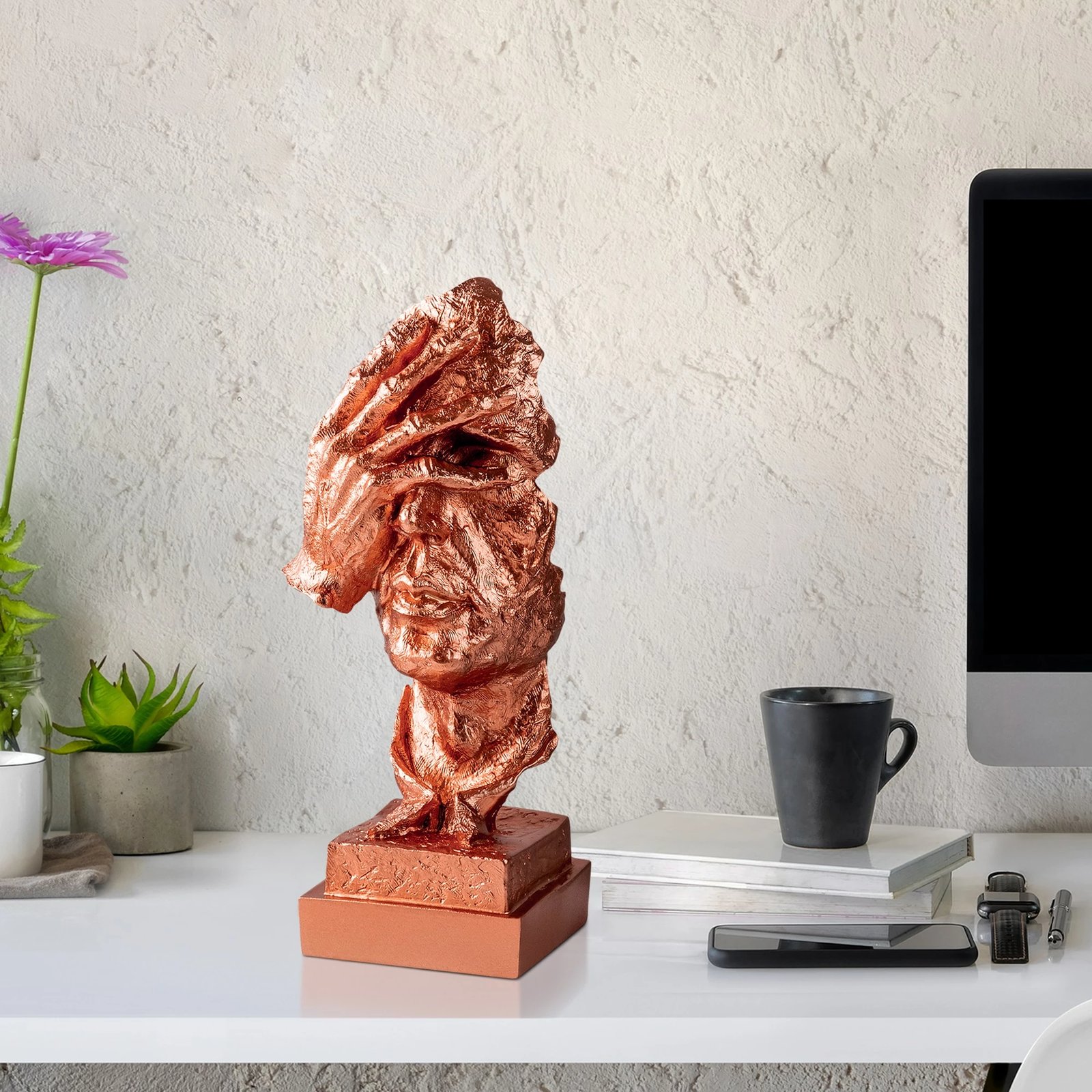 Objekt dekorativ Evila Originals, bakër, Yak-032-A