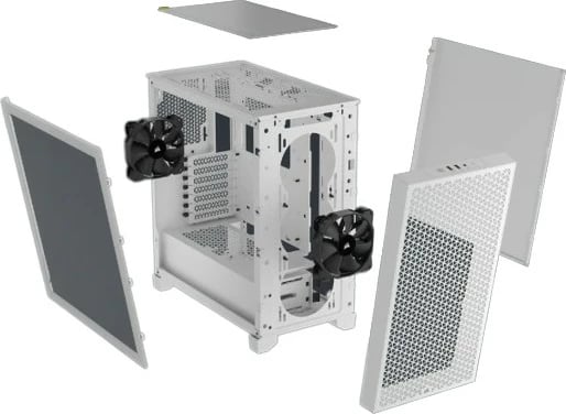 Kasë Corsair 3000D AIRFLOW, Midi Tower, ATX, e bardhë