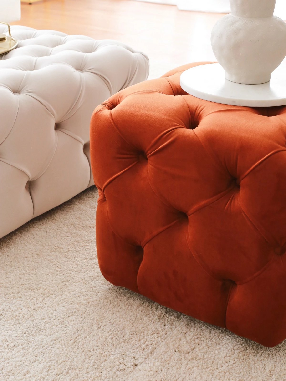 Puf Atelier del Sofa, Kup Chester, ngjyrë kanelle