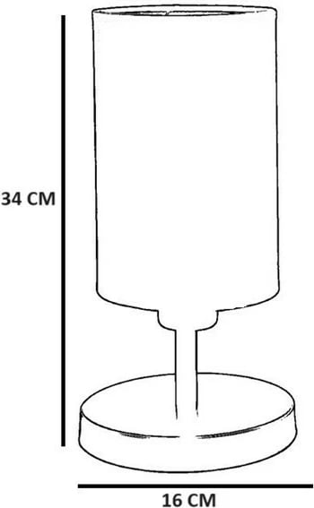 Llambë tavoline Opviq, Rumeli, trup metalik, abazhuri krem-ari, 34cm
