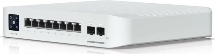 Switch Ubiquiti USW-PRO-8-POE, 8 porta PoE, 2 SFP+, Layer 3, i menaxhueshëm