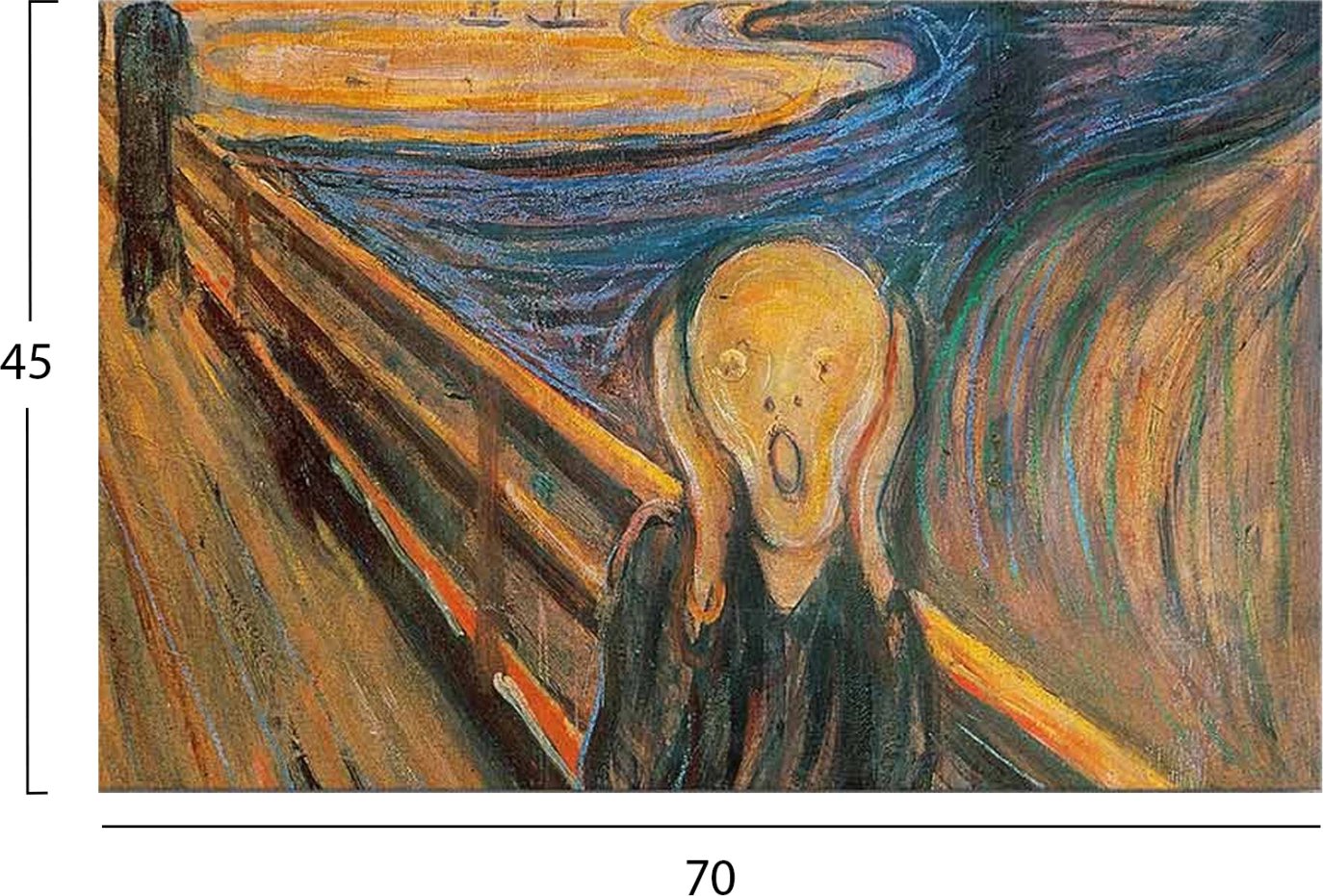 Pikturë muri GOBI, kanavacë e printuar, 70x3x45cm