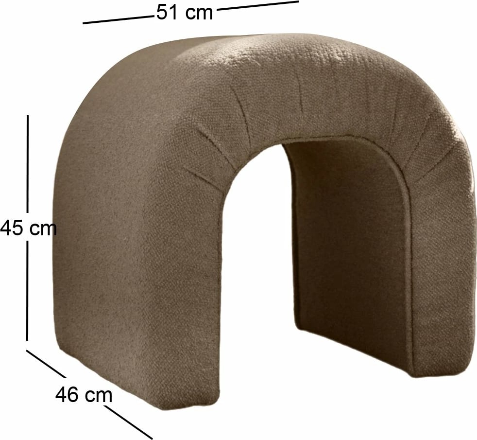 Puf Atelier del Sofa, ngjyrë kafe