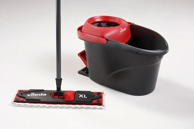 Set leckë rrotulluese Vileda TURBO 3in1 Microfibre 4023103227446, e zezë, e kuqe