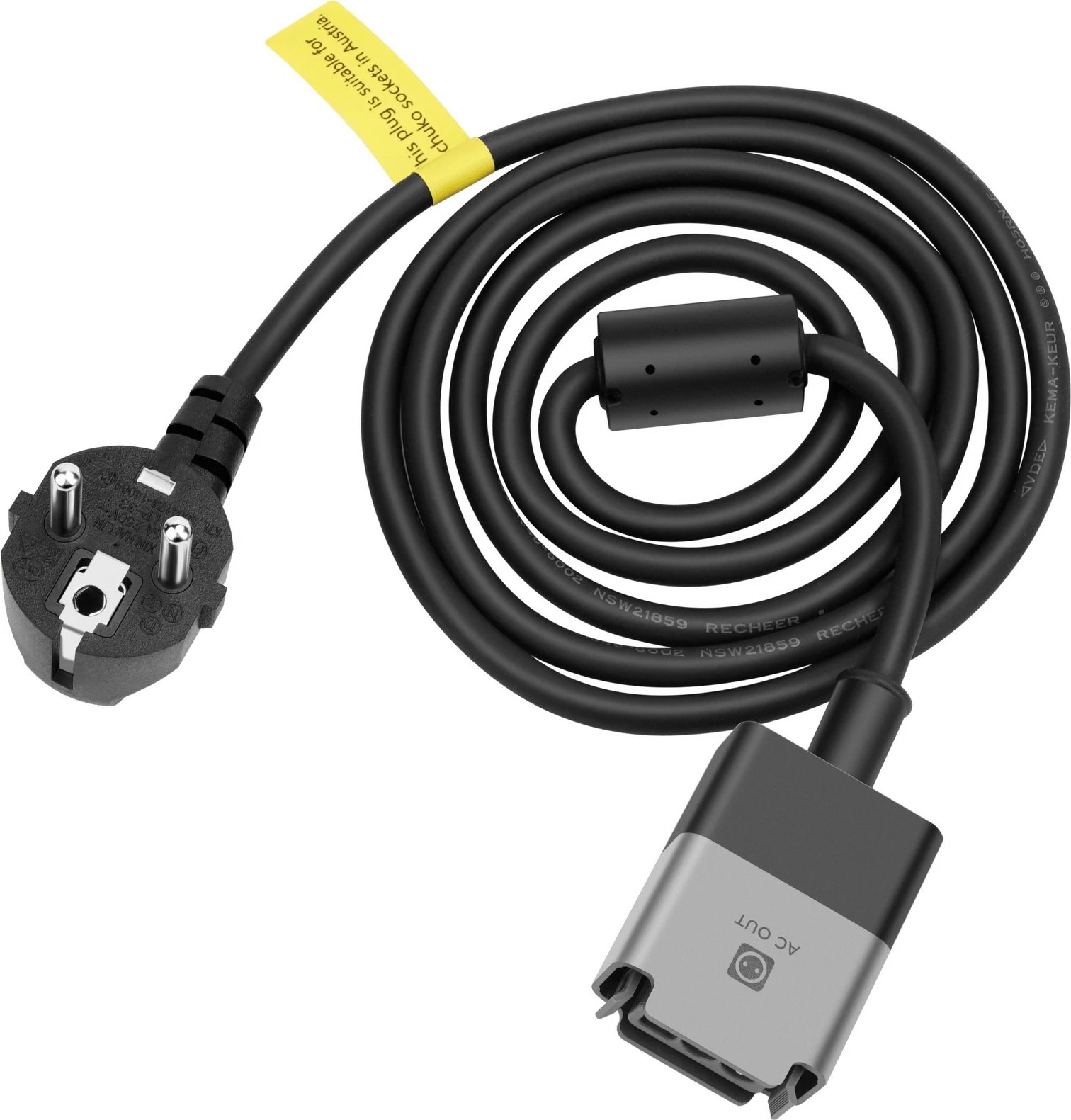 Kabllo EcoFlow BKW-AC, 5 m, e zezë