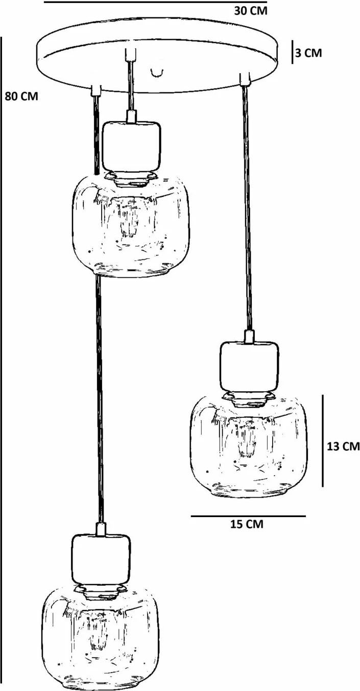 Llambadar Opviq, 9068-3, ngjyrë mjaltë, lis dhe e zezë