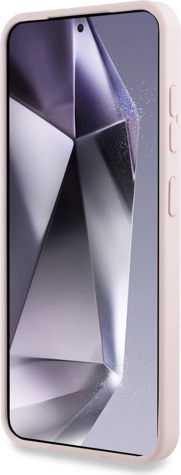 Mbështjellës, Guess, Silicone Big 4G Logo Bottom Script, për Samsung Galaxy S25, hardcase silikon/TPU/PC, rozë