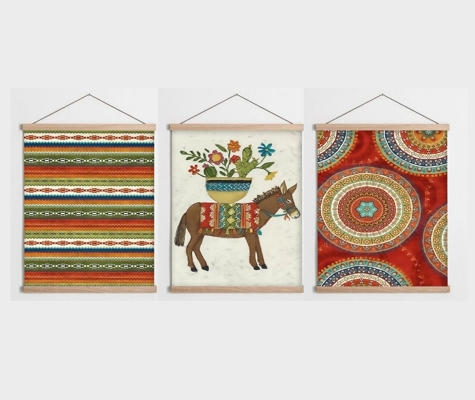 Pikturë dekorative me kornizë (3 copë), Wallity, SRG20