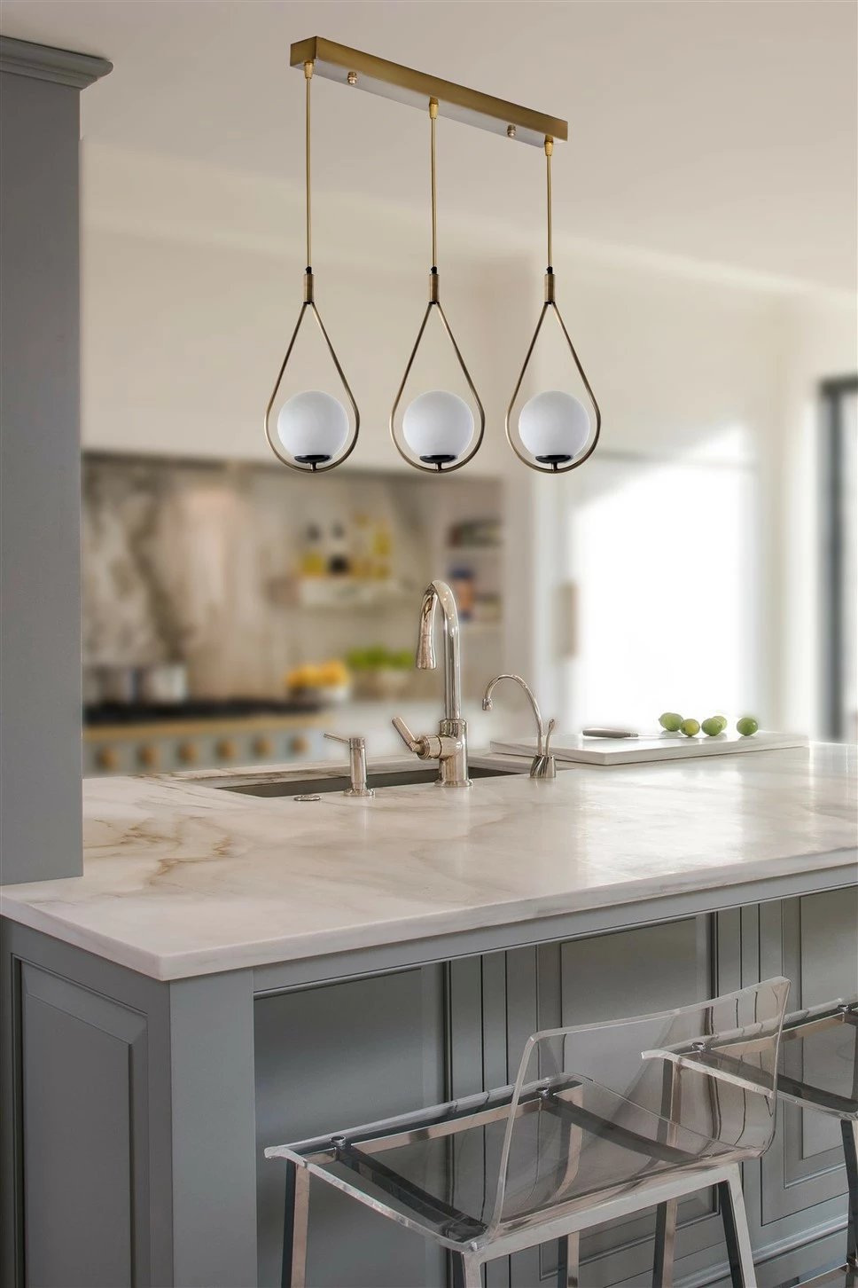 Llambadar Opviq, 8494-6, i bardhë dhe bakër