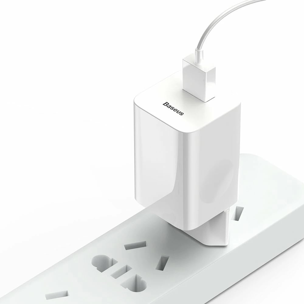Karikues rrjeti Baseus CCALL-BX02, USB-A, 24W, QC 3.0, Bardhë