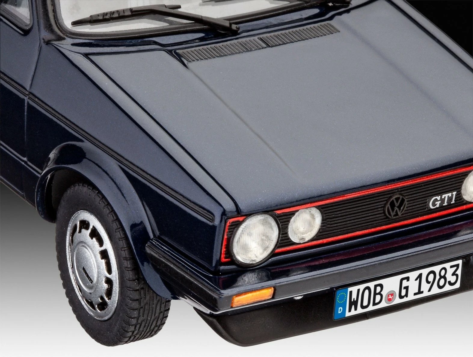 Set modelimi makine Revell Golf GTI Pirelli 1:24, 118 pjesë, me ngjyra dhe brushë