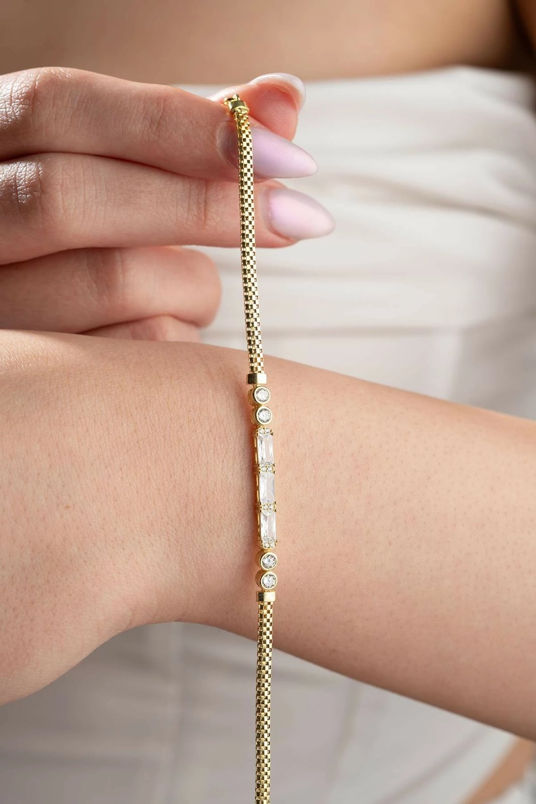 Byzylyk argjendi i veshur me ar, me gur zirkon, Jumeon, NRZ999665