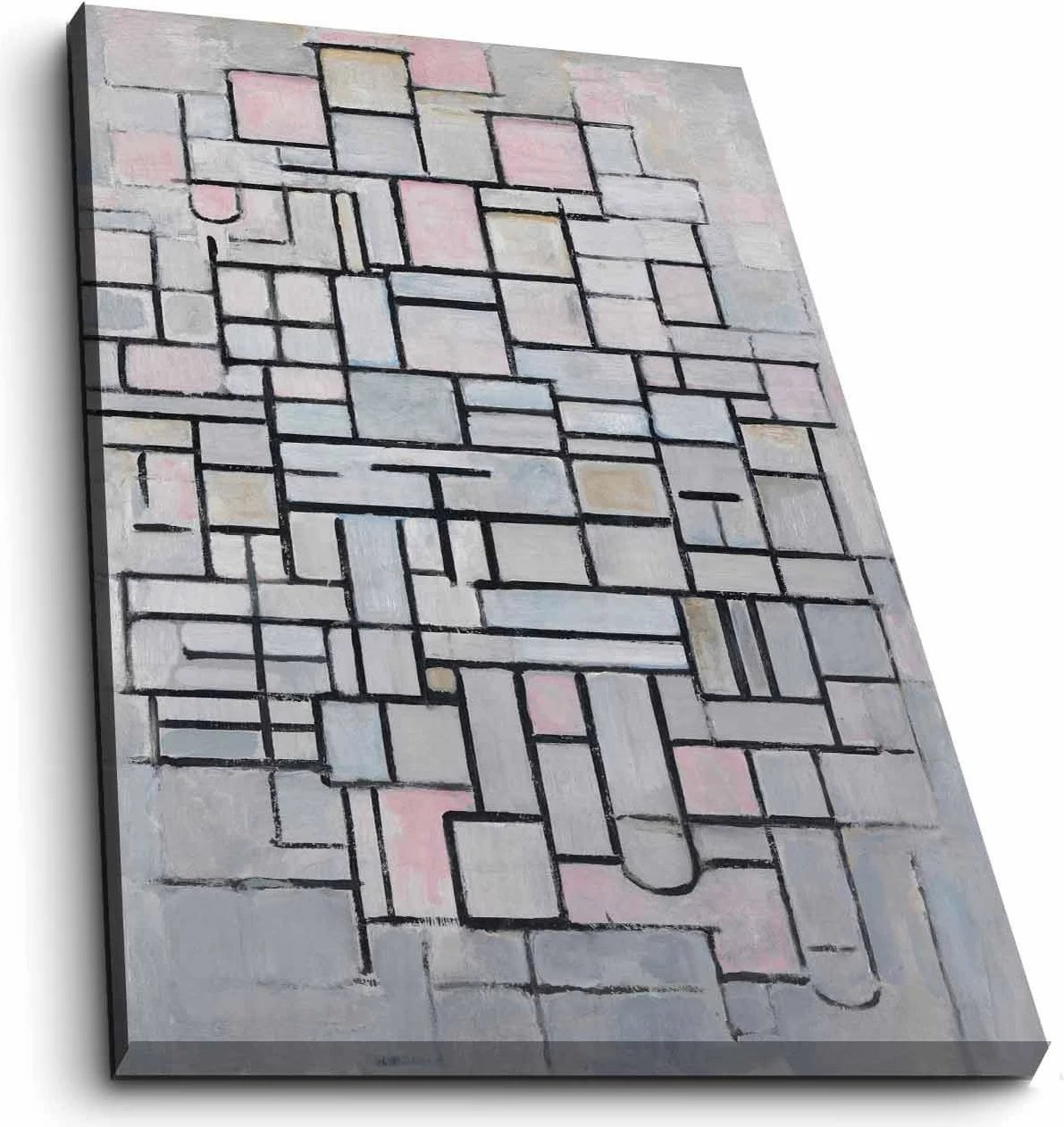 Pikturë dekorative në kanavacë, Wallity, FAMOUSART-059, Kompozicioni 6 nga Piet Mondrian, 45x70cm