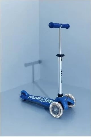 Skuter Micro Mini Micro Deluxe Galaxy Glitter LED, Blu