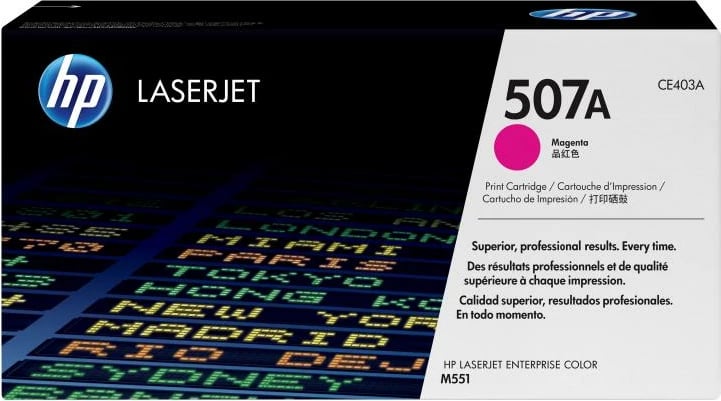 Toner HP 507A CE403A LaserJet rendiment 5,500–8,800 faqe magenta