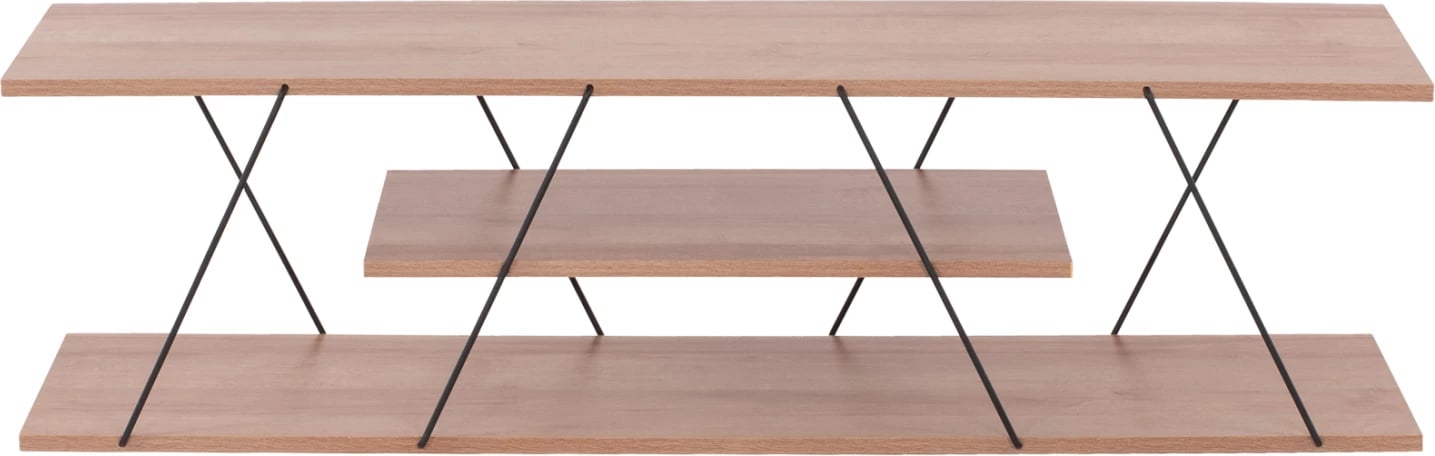 Mbajtëse TV TARS, FH8922.11, melaminë, ngjyrë druri natyral dhe e zezë, 120x32x33H cm