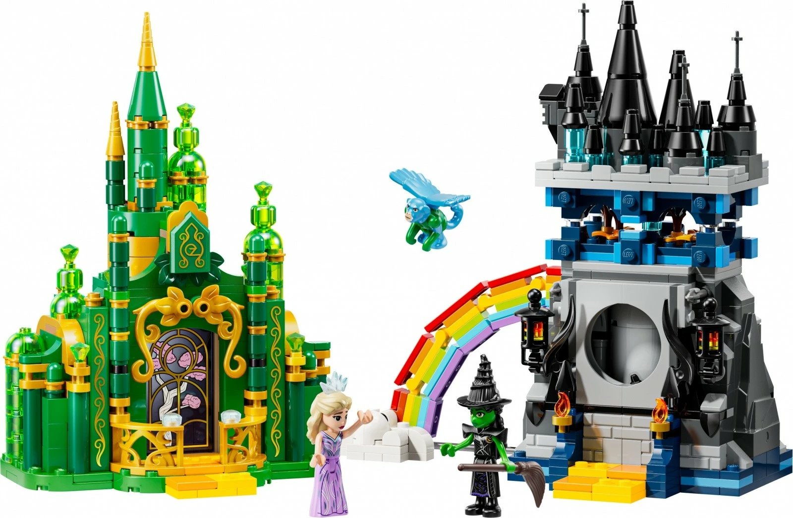 Set ndërtimi LEGO Wicked 75689 Emerald City & Kiamo Ko Castle, 860 pjesë, 9+