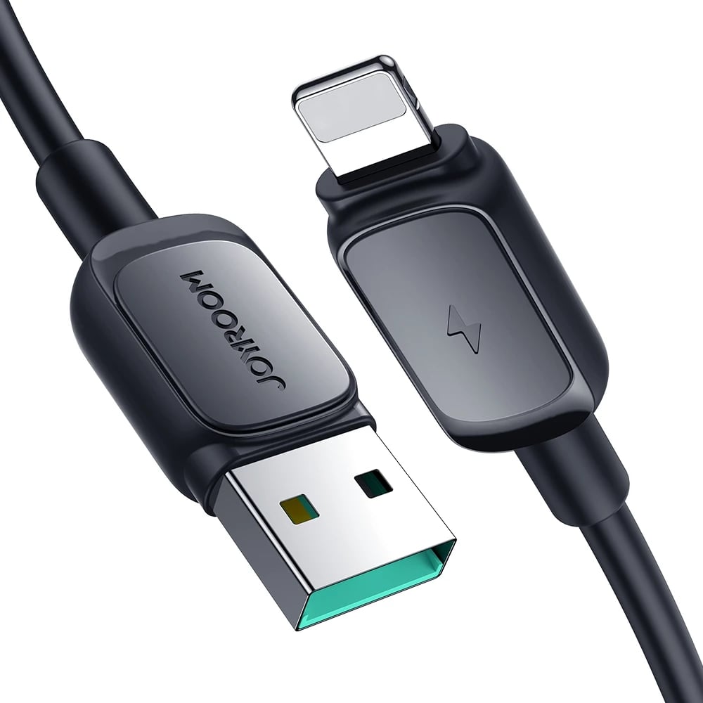 Kabllo Joyroom Multi-Color Series A14, Lightning në USB-A, 1.2m, 2.4A, e zezë