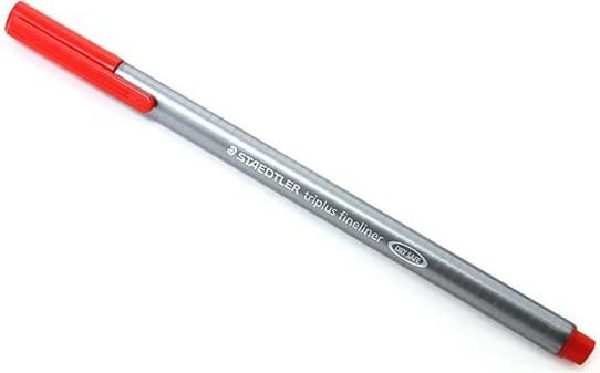 Fineliner STAEDTLER triplus 334, 0.3mm, kuqe, gri